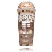 HiSkin Coffee Body Set rinkinys kūnui (100 ml. dušo gelis + 100 ml. kūno balzamas + kempinė + 15 g. vonios bomba) - Rinkinys