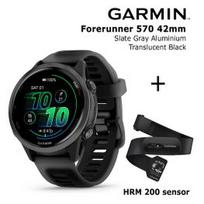 GARMIN Forerunner 570 - 42mm, Slate Gray Aluminium with Translucent Black + HRM 200 sportinis laikrodis 010-02970-00 / 010-13388-00