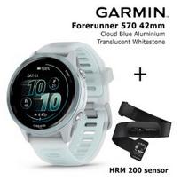 GARMIN Forerunner 570 - 42mm, Cloud Blue Aluminium with Translucent Whitestone + HRM 200 sportinis laikrodis 010-02970-01 / 010-13388-00