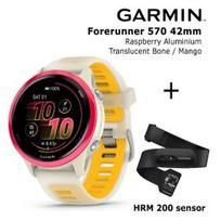 GARMIN Forerunner 570 - 42mm, Raspberry Aluminium with Translucent Bone/Mango + HRM 200 sportinis laikrodis 010-02970-02 / 010-13388-00