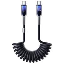 Spiralinis USB-C - USB-C laidas 60W, 1.5 m