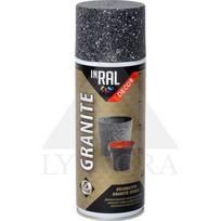 Aerozoliniai dekoratyviniai dažai INRAL DECOR GRANITE obsidianas 400 ml.