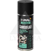 Aerozoliniai dažai INRAL CAMOUFLAGE deguto juoda RAL9021 matinė 400ml. 2684001
