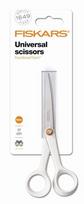Universalūs žirklės - FISKARS - Baltas funkcionalus dizainas - 21 cm - Dešiniarankiams - Reguliuojamas peiliukų įtempimas
