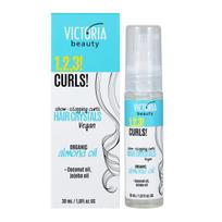Victoria Beauty 1,2,3! Curls! Blizgesio plaukams suteikiantis serumas garbanotiems plaukams, 30ml