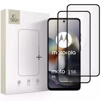 Tech-Protect Glass Fit+ 2-pack apsauginis stiklas skirtas Motorola Moto G56 5G – juodos spalvos