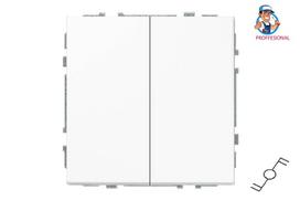 Perjungiklis LIREGUS MODERN, 2klav., mat. baltos spalvos