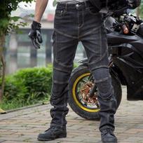 Neperpučiamas vėjas motociklų lenktynių džinsai, vyriškos motociklų motociklų motokroso visureigių kelius apsauginės motociklų kelnės L juoda