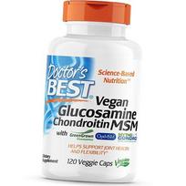 Veganiškas gliukozamino chondroitino MSM, Vegan Glucosamine Chondroitin MSM, Doctor's Best 120 vegkapsulių (03327014) 120vcaps