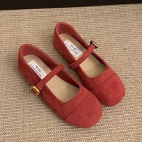 Retro Mary Jane Shoes for Women Summer Round Toe Woman Flats Cheap Liquidation High Quality Fashion Comfortable and Elegant Shoe 35