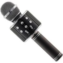 Belaidis mikrofonas - WS-858 - Metalas - Bluetooth - Nešiojamas ir patvarus juoda