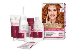 LOREAL Excellence Creme plaukų dažai 7.43 vario-auksinis šviesus