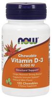Vitamin D-3, 5000 IU (Chewable) - 120 chewables - NOW Foods