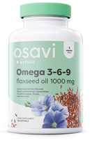 Omega 3-6-9 Flaxseed Oil, 1000mg - 120 softgels - Osavi