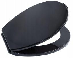 Klozeto sėdynė 44,5 x 36 cm juoda universali, 44,5 x 36 cm