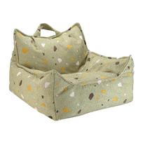 Žalios spalvos iš boucle/iš šenilinio audinio vaikiškas sėdmaišis Terrazzo Chair – Wigiwama
