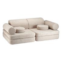 Šviesiai rudos spalvos iš boucle vaikiška sofa 132 cm Settee – Wigiwama