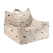 Šviesiai rudos spalvos iš boucle/iš šenilinio audinio vaikiškas sėdmaišis Terrazzo Chair – Wigiwama