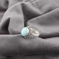 Amazonite Ring, 925 Solid Sterling Silver Ring Handmade Gemstone Jewelry, Brand New Ring Gifts For Wife 4 mėlyna