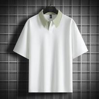 M-8XL Didelio dydžio polo marškinėliai vyrams trumpomis rankovėmis, polo marškinėliai, sujungtas viršus, apykaklė, marškinėliai trumpomis rankovėmis, vienspalviai 8XL balta