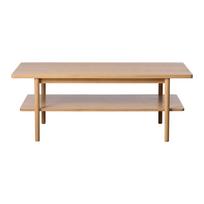 Kavos staliukas natūralios spalvos su ąžuolo dekoro stalviršiu 60x120 cm Ponza – Unique Furniture