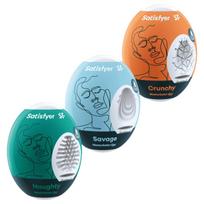 Satisfyer Egg NSC - masturbatorių rinkinys vyrams 3 vnt.