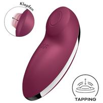 Satisfyer Tap & Climax 2 - klitorinis stimuliatorius ir vibratorius - raudonas