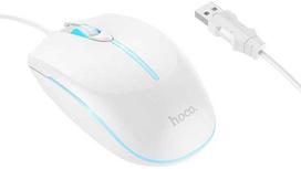 Wire pelė žaidimams Hoco USB A 2400 dpi GM37 baltas