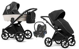 Universalus vežimėlis Lonex Emotion Flower XT01 3in1, Black