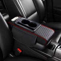 Pu Leather Car Center Console Armrest Cushion With Bottle Cup Holder Tissue Box Storage Pocket Arm Rest Height Increasing Pad