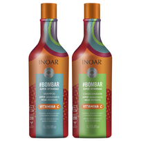 INOAR #Bombar Super Vitamin Duo Kit rinkinys praturtintas vitaminais (šampūnas, 1000 ml, kondicionierius, 1000 ml)