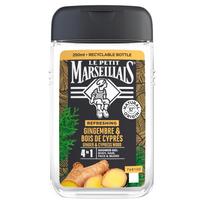 LE PETIT MARSELLAIS Atgaivinantis 4in1 dušo gelis vyrams - Imbieras ir kiparis 250ml