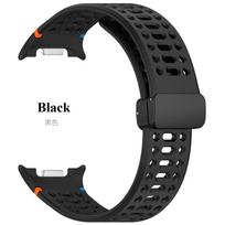 Magnetinis Sagtis Dirželis Samsung Galaxy Watch 8 Classic 46mm Silikoninė Juosta Galaxy Watch 8 44mm 40mm Priedai Galaxy Watch 8 Classic juoda