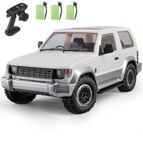 Nuotoliniu būdu valdomas automobilis, 2,4 GHz 1:14 mastelio 4WD visureigis uolų vikšrinis transporto priemonė, visureigis elektrinis žaislas 3 battery balta