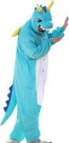 Vyriška Kigurumi Drakono Cosplay Pižama Mėlyna, Dydis M 158-168 Cm