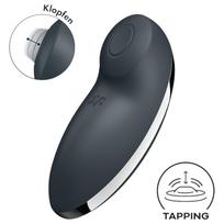 Satisfyer Tap & Climax 2 - klitorio vibratorius 2in1 - pilkas