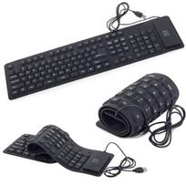 Silikoninė guminė juoda USB skaitmeninė klaviatūra