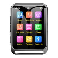 64GB MP3 grotuvas Bluetooth 5.3 jutiklinis ekranas muzikos grotuvas nešiojamas mp3 grotuvas su garsiakalbiais didelės raiškos be nuostolių garso kokybė m 64GB juoda