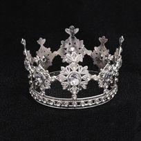 Round Metal Crown Small Diadem Children Circle Birthday Party Cake Baking Decoration Ornaments Tiaras Wedding Hair Jewelry Gift