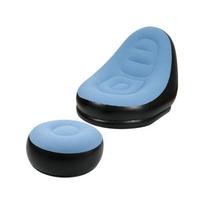 Outdoor Inflatable Sofa Chair Portable Camping Thickened Flocking Lazy Sofa Bedroom Home Leisure Folding Bed 125*85*100CM kava