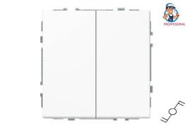 Perjungiklis LIREGUS MODERN, 2klav., mat. baltos spalvos