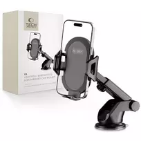 Tech-Protect V1 Car telefono laikiklis for Windshield/Cockpit – juodos spalvos