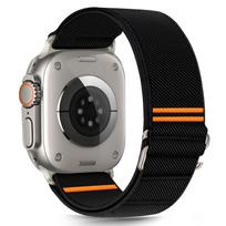 Juoda apyrankė Apple Watch 6 / 7 / 8 / 9 / 10 / SE / Ultra 1 / 2 ( 44 / 45 / 46 / 49 mm) „Tech-Protect Nylon Slip”