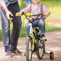 Adjustable Training Wheels for Kids Bikes 12  to 20  Rear Support žalia