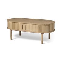 Natūralios spalvos kavos staliukas iš ąžuolo 60x120 cm Meta – Unique Furniture