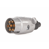 7 PIN / kontaktų 12V priekabos jungtis - kištukas - lizdas, aliuminis