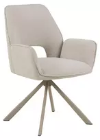 Valgomojo kėdė su porankiu Graham Seat beige Apia 453, Base steel matt grey, 2 vnt