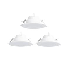 Aigostar-KOMPLEKTAS 3xLED RGBW Pritemdomas įleidžiamas lubinis šviestuvas MESH 6W/230V 2700K-6500K diametras 11,5cm