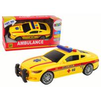 LEAN Toys Sportinis automobilis greitosios pagalbos šviesos garsas geltonas
