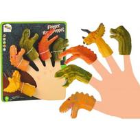 LEAN Toys Pirštų lėlės, dinozaurai, gyvūnai, 5 vnt.